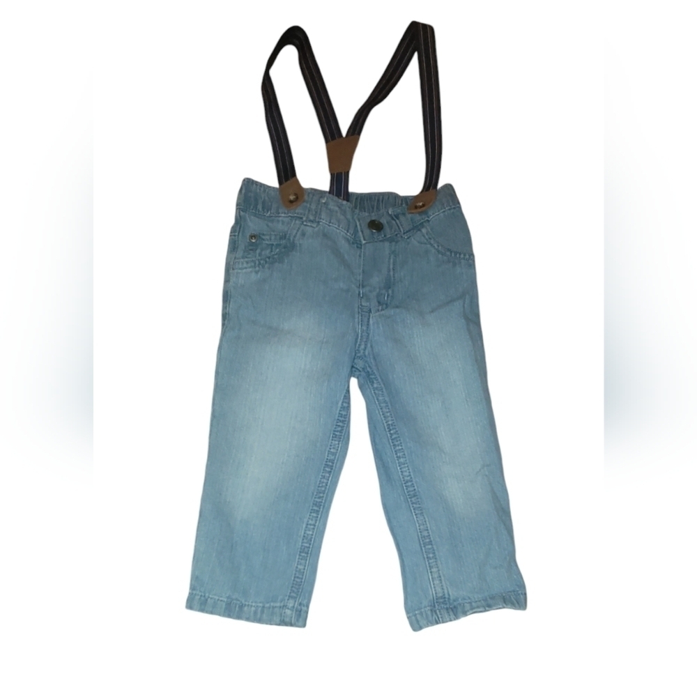 Carter's Little Man denim jeans with suspenders